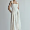 Sharon Scuba Jersey Midi Dress – Ivory Sharon Scuba Jersey Midi Dress – Ivory