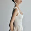 Sharon Scuba Jersey Midi Dress – Ivory Sharon Scuba Jersey Midi Dress – Ivory