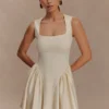 Sharon Scuba Jersey Mini Dress – Ivory Sharon Scuba Jersey Mini Dress – Ivory
