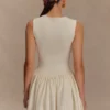 Sharon Scuba Jersey Mini Dress – Ivory Sharon Scuba Jersey Mini Dress – Ivory