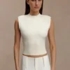 Sharpay Sleeveless Knit Top – Ivory Sharpay Sleeveless Knit Top – Ivory