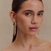 Shea Crystal Fringe Drop Earrings – Gold Shea Crystal Fringe Drop Earrings – Gold