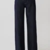 Sienna Flare Mid Rise Denim Jeans – Indigo Pinstripe Sienna Flare Mid Rise Denim Jeans – Indigo Pinstripe