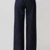 Sienna Flare Mid Rise Denim Jeans – Indigo Pinstripe Sienna Flare Mid Rise Denim Jeans – Indigo Pinstripe