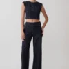 Sienna Flare Mid Rise Denim Jeans – Indigo Pinstripe Sienna Flare Mid Rise Denim Jeans – Indigo Pinstripe