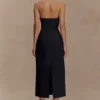 Simona Halter Neck Midi Dress – Black Simona Halter Neck Midi Dress – Black
