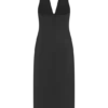 Simona Halter Neck Midi Dress – Black Simona Halter Neck Midi Dress – Black