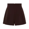 Simone Pleated Suiting Short – Dark Chocolate Simone Pleated Suiting Short – Dark Chocolate