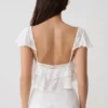 Skylar Lace Sleeveless Crop Top – White
