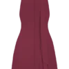 Skyler Suiting Embroidered Mini Dress – Wine