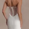 Sloane Strapless Maxi Dress With Pearls – White Sloane Strapless Maxi Dress With Pearls – White