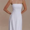 Sofie Pintuck Linen Maxi Dress – White Sofie Pintuck Linen Maxi Dress – White