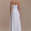 Sofie Pintuck Linen Maxi Dress – White Sofie Pintuck Linen Maxi Dress – White