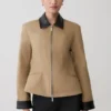 Solange Zip Up Collared Jacket – Natural Solange Zip Up Collared Jacket – Natural