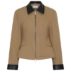 Solange Zip Up Collared Jacket – Natural Solange Zip Up Collared Jacket – Natural