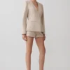 Solenne Suiting Shorts – Natural Marle Solenne Suiting Shorts – Natural Marle