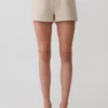 Solenne Suiting Shorts – Natural Marle Solenne Suiting Shorts – Natural Marle
