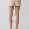 Solenne Suiting Shorts – Natural Marle Solenne Suiting Shorts – Natural Marle