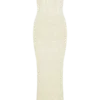 Solstice Off Shoulder Crochet Knit Maxi Dress – Ivory