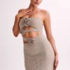 Stassie Strapless Rose Diamante Maxi Dress – Nude Stassie Strapless Rose Diamante Maxi Dress – Nude