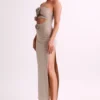 Stassie Strapless Rose Diamante Maxi Dress – Nude Stassie Strapless Rose Diamante Maxi Dress – Nude