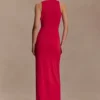 Stella Draped Slinky Maxi Dress – Fuchsia Pink Stella Draped Slinky Maxi Dress – Fuchsia Pink