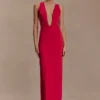 Stella Draped Slinky Maxi Dress – Fuchsia Pink Stella Draped Slinky Maxi Dress – Fuchsia Pink
