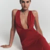 Stella Draped Slinky Maxi Dress – Fuchsia Pink Stella Draped Slinky Maxi Dress – Fuchsia Pink