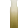 Stella Draped Slinky Maxi Dress – Ombre Vintage Olive