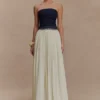 Suella Chiffon Denim Maxi Dress – Indigo Blue Suella Chiffon Denim Maxi Dress – Indigo Blue