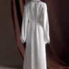 Sullivan Satin Bridal Robe With Lace – Ivory Sullivan Satin Bridal Robe With Lace – Ivory