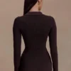 Suzie Ribbed Long Sleeve Longline Top – Chocolate Suzie Ribbed Long Sleeve Longline Top – Chocolate
