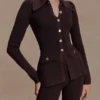 Suzie Ribbed Long Sleeve Longline Top – Chocolate Suzie Ribbed Long Sleeve Longline Top – Chocolate
