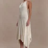 Sylvie Modal Hankie Midi Dress – Ivory