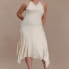 Sylvie Modal Hankie Midi Dress – Ivory