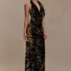 Talila Cowl Front Maxi Dress – Velvet Burnout Talila Cowl Front Maxi Dress – Velvet Burnout
