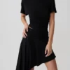 Talise Modal Flounce Short Sleeve Top – Black Talise Modal Flounce Short Sleeve Top – Black