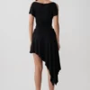 Talise Modal Flounce Short Sleeve Top – Black Talise Modal Flounce Short Sleeve Top – Black