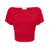 Talise Modal Flounce Short Sleeve Top – Red Talise Modal Flounce Short Sleeve Top – Red