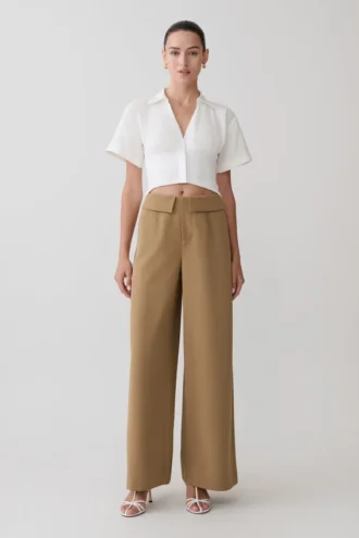 Tanya Wide Leg Suiting Pants – Camel Tanya Wide Leg Suiting Pants – Camel