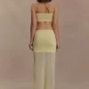 Tanyel Sheer And Bandage Knit Maxi Skirt – Lemon Tanyel Sheer And Bandage Knit Maxi Skirt – Lemon