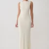Tarna Sleeveless Slinky Maxi Dress – Bone Tarna Sleeveless Slinky Maxi Dress – Bone