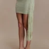 Terrymae Crochet Mini Skirt – Pastel Green