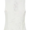 Tessa Broderie Tie Front Sleeveless Top – White Tessa Broderie Tie Front Sleeveless Top – White