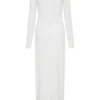 Thalyn Crepe Maxi Dress With Split – White