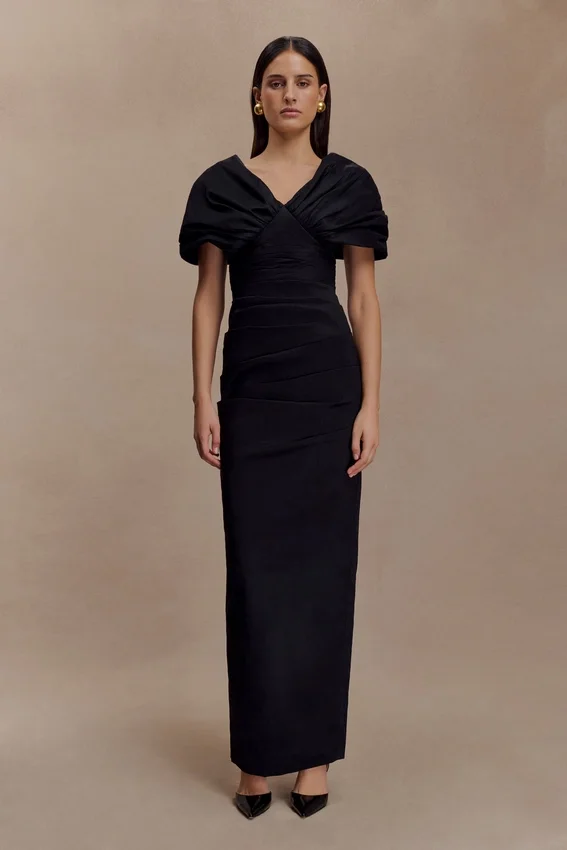 Thelma Bardot Maxi Dress – Black Thelma Bardot Maxi Dress – Black