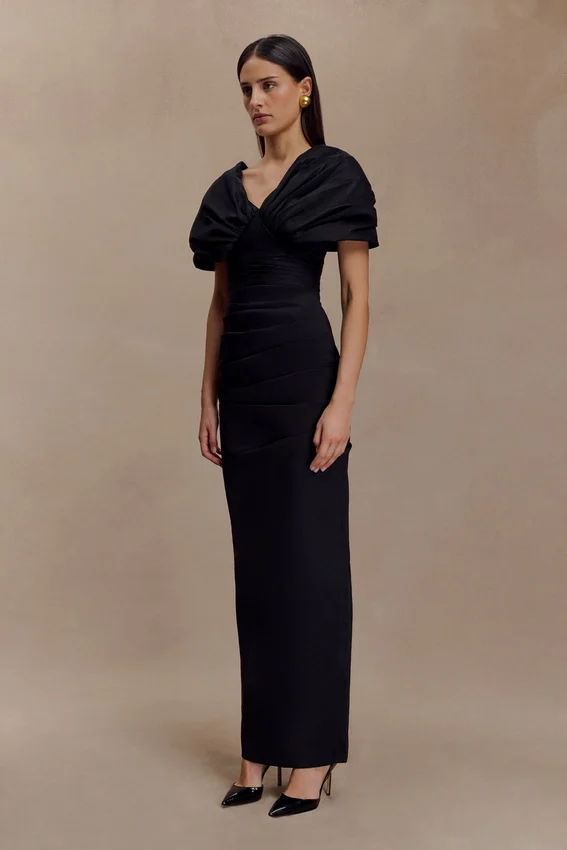 Thelma Bardot Maxi Dress – Black Thelma Bardot Maxi Dress – Black