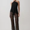 Theodosia Wide Leg Lace Pants – Black Theodosia Wide Leg Lace Pants – Black