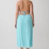 Thien Cowl Halter Midi Dress – Blue
