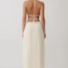 Thien Cowl Halter Midi Dress – Ivory Thien Cowl Halter Midi Dress – Ivory